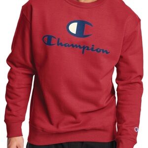 Champion Men's Crewneck in Red